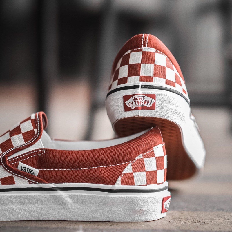 V4NS SLIP-ON CLASSIC CHECKERBOARD RED / PICANTE ORIGINAL