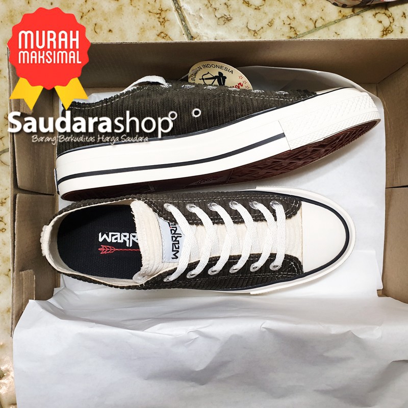 Sepatu Warrior TRISTAN OLIVE LC / Sepatu Warrior Tristan olive Low