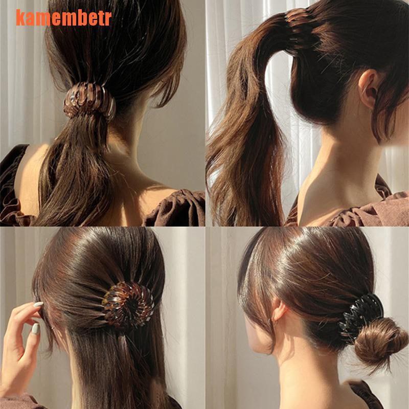 Gelasa Jepit Rambut Retro Donat Hair Clip Fashion Korean Hair Knob ponytail