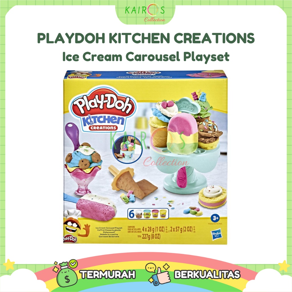 PlayDoh Kitchen Creations Ice Cream Carousel Playset