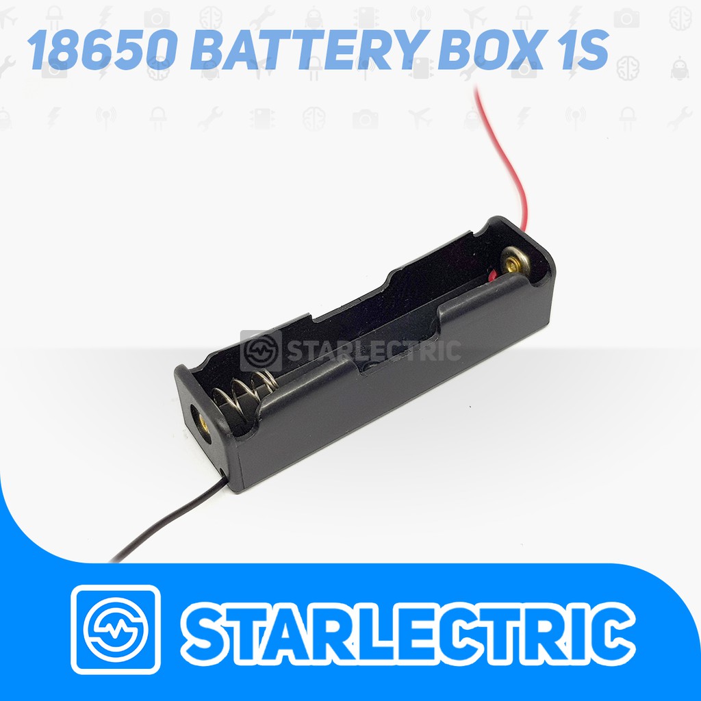 1x 18650 Battery Holder Baterai Case Box Kotak Batre Dengan Kabel