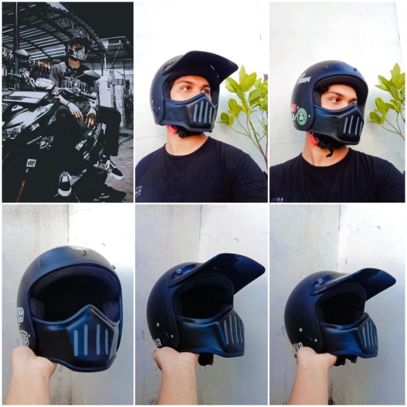 HELM BOGO CAKIL MODULAR, RAHANG BISA DI LEPAS PASANG, KEKINIAN HARGA TERJANGKAU