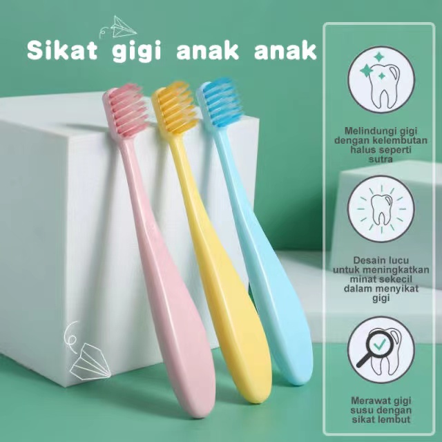 Sikat Gigi Anak Kartun 3pcs / Toothbrush Set 3 Pcs / Sikat Gigi Set Anak Untuk 2-5 Tahun