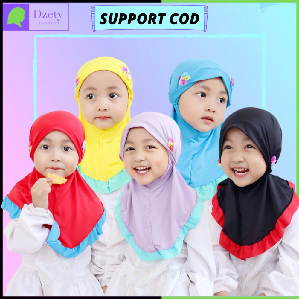 DZETY Jilbab Kerudung Hijab Krudung Anak Bayi Premium Murah Adem Ringan Lembut Nyaman Lucu Umur Usia