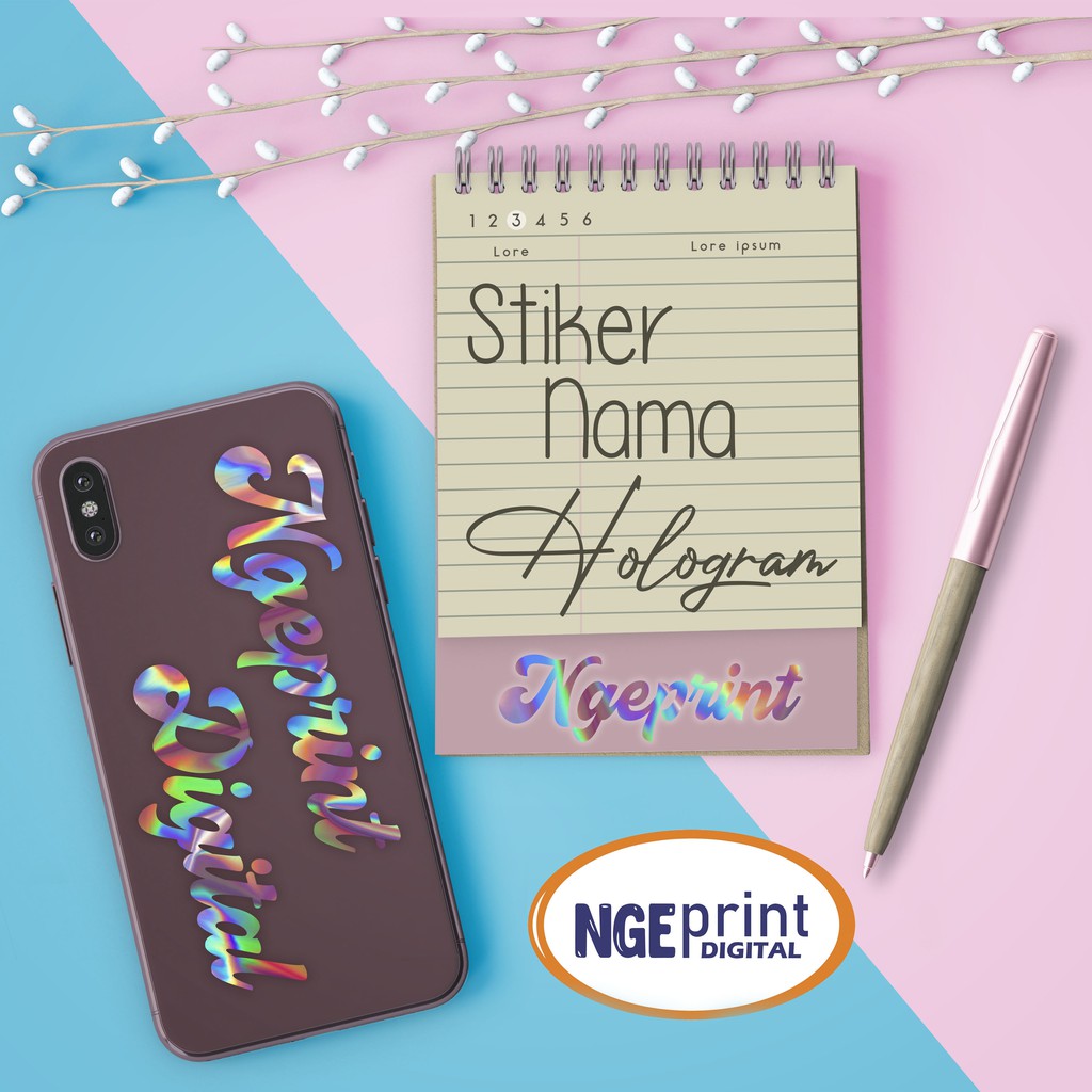 

Sticker Nama Hologram Waterproof Stiker Nama Hologram Murah Berkualitas