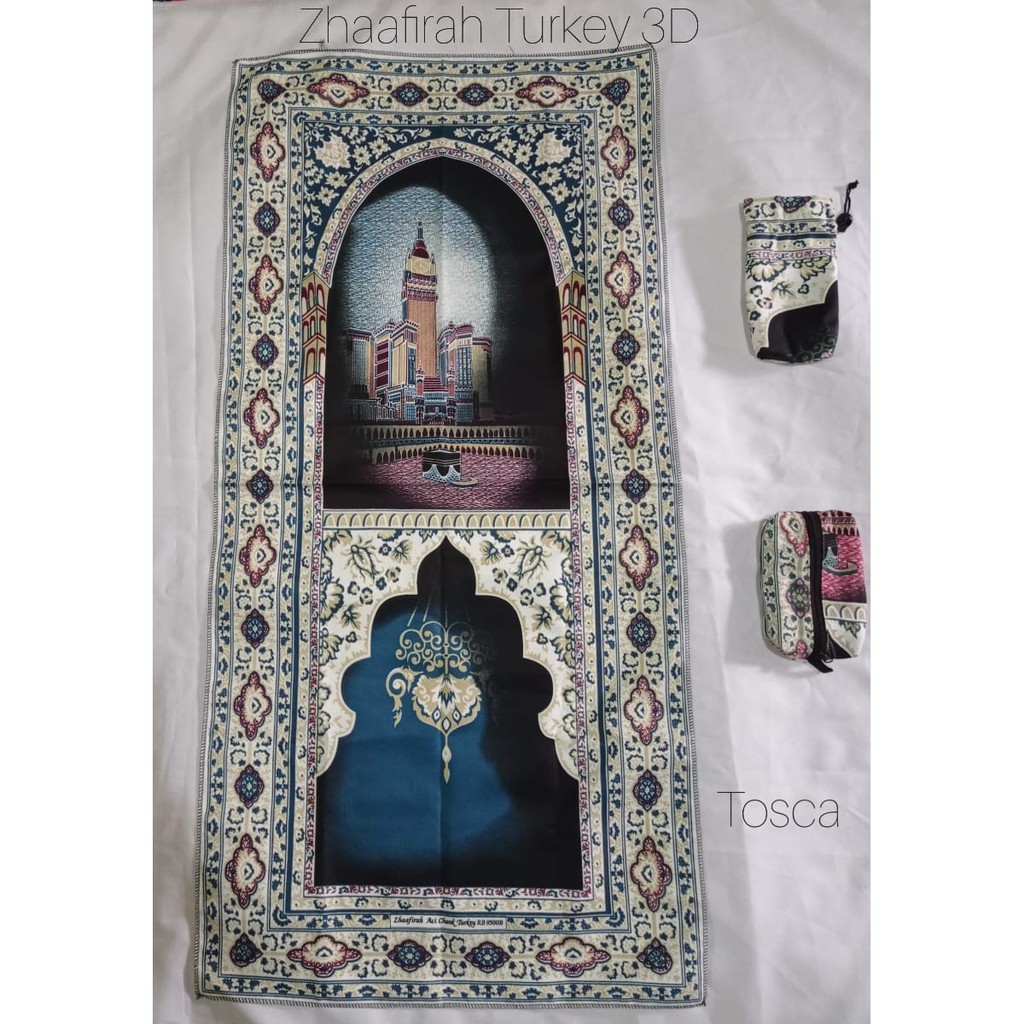 Sajadah Turkey 3D Tas Pouch Serut Resleting Travelling souvenir oleh oleh Haji Umroh Turki