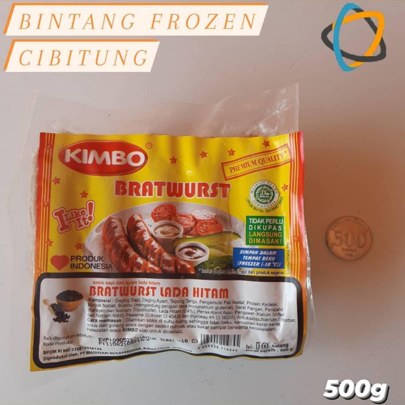 

KIMBO Bratwurts Lada Hitam 500g