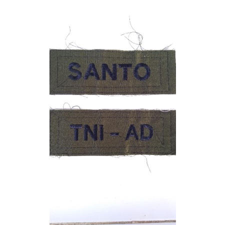 BORDIR NAMA TNI AD, BEDGE NAMA TNI