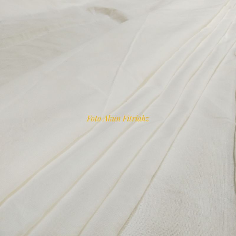 Kain Mori Prima lebar 115cm katun serat alami 100% bahan polos Santio