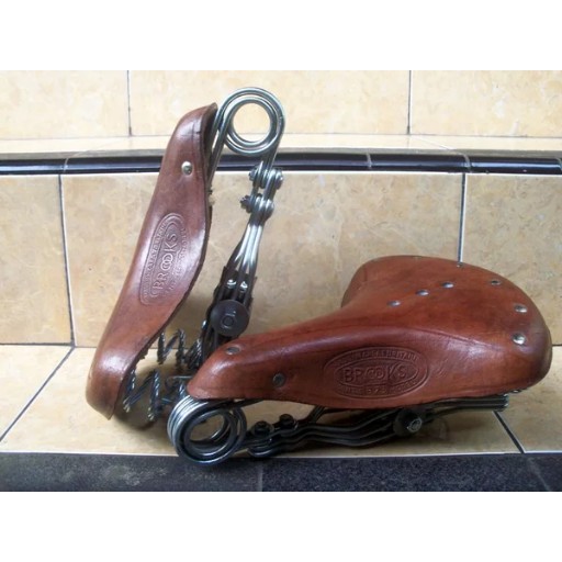sadel gelung sepeda onthel kulit asli