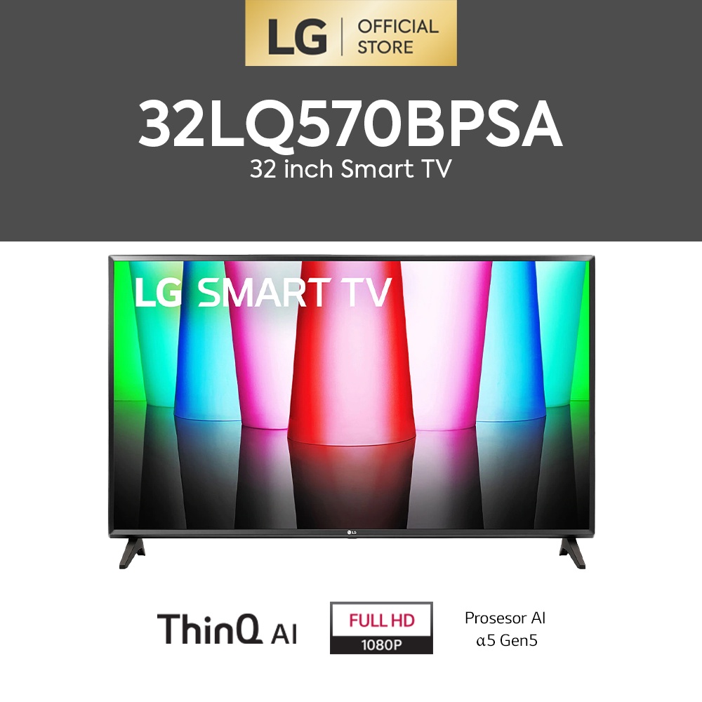 LG Televisi / SMART TV FHD 32" - 60Hz FHD 1080p ?5 Gen5 AI Processor HDR10 (2022 Model) | 32LQ570BPSA