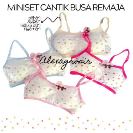 GROSIR 12 PCS Miniset anak remaja/bra miniset anak remaja/miniset busa/miniset remaja - ALEXA