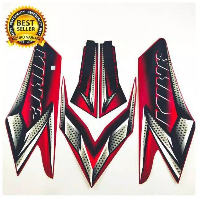 Lis stiker striping RX king 2008 2009 merah