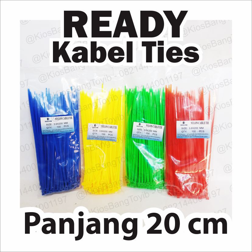 Kabel Ties Warna/ Kabel Tis Warna 10cm 15cm 20cm 25cm 30cm/ Cable Tie 2.5x100mm 2.5x150mm 3.6