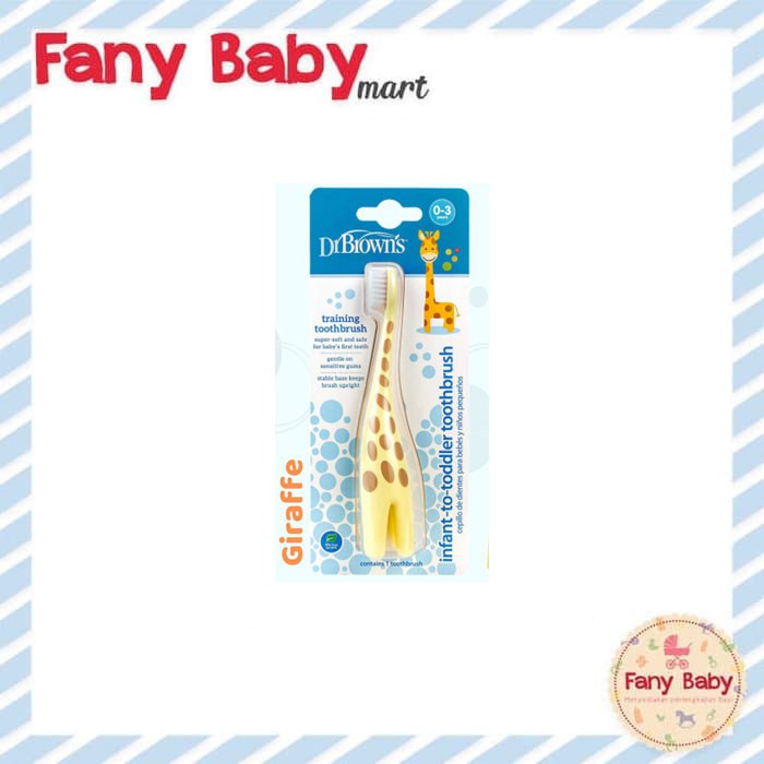 DR BROWNS INFANT TOOTH BRUSH GIRAFFE / 0-3 TAHUN / HG060