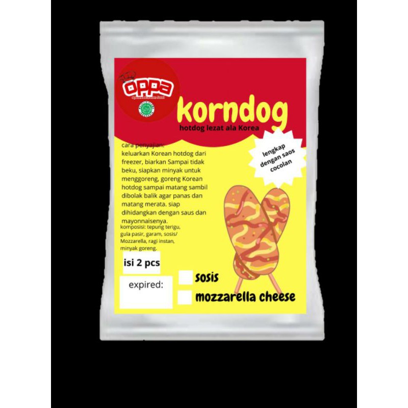 

[Agen] CORNDOG/ KORNDOG MOZZA makanan korea korean food frozen instan halal murah