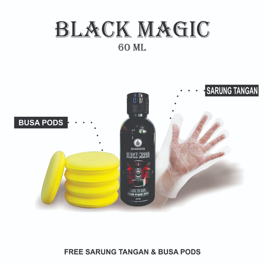 NEW Black Magic BARRISTA - Penghitam Plastik Body Motor Mobil 60 ml dan 100 ml