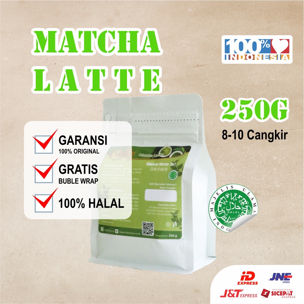 

Matcha Tea Latte 3in1 Siap Seduh 250g Greentea Latte Semua Pasti Original