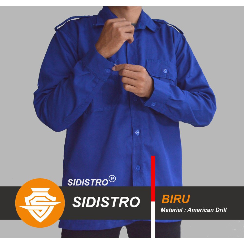 Kemeja Lapangan Kemeja Organisasi Warna Biru Shopee Indonesia