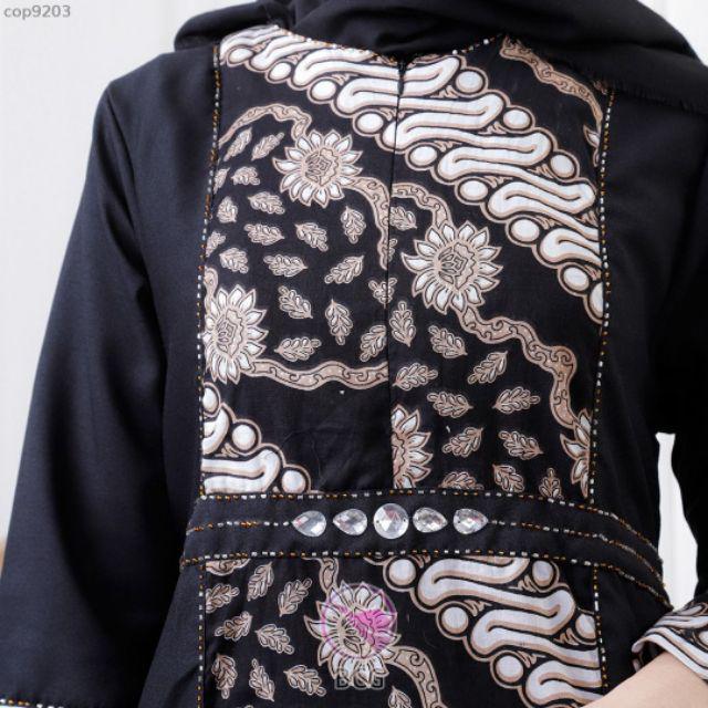 Batik Couple Modern Exlusive Original • Gamis Diamond Mix Payet Jepang Elegan