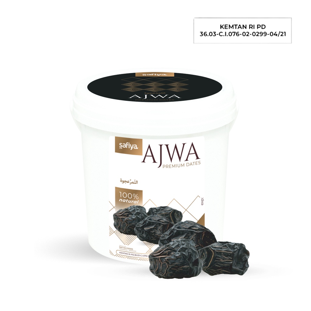 Kurma Ajwa Ember 850 Gram | Kurma Nabi Premium Original Safiya