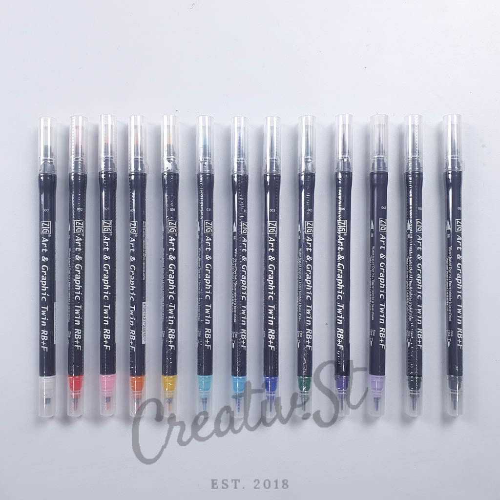 

Kuretake Zig Dual Brush Pen Rb+F Art & Graphic Tut-95 Real Brush