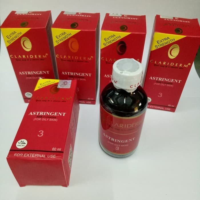 Clariderm Astringent Alkohol No 3 ORIGINAL / Toner Pembersih Wajah For Oily Skin - 60ml