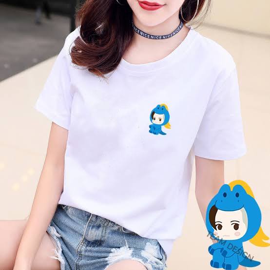 YOURSTYLE1119 - KAOS KARAKTER BLUE REX DINO BAJU KAOS WANITA DISTRO UNISEX OVERSIZE JUMBO KEKINIAN