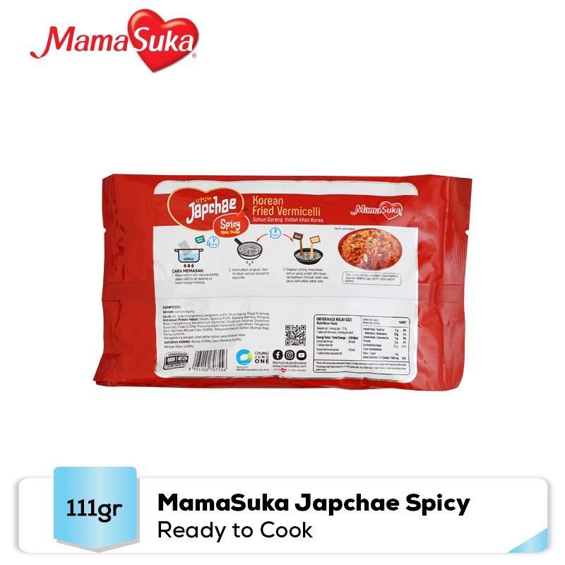 MamaSuka Japchae Original &amp; Spicy 111 gram