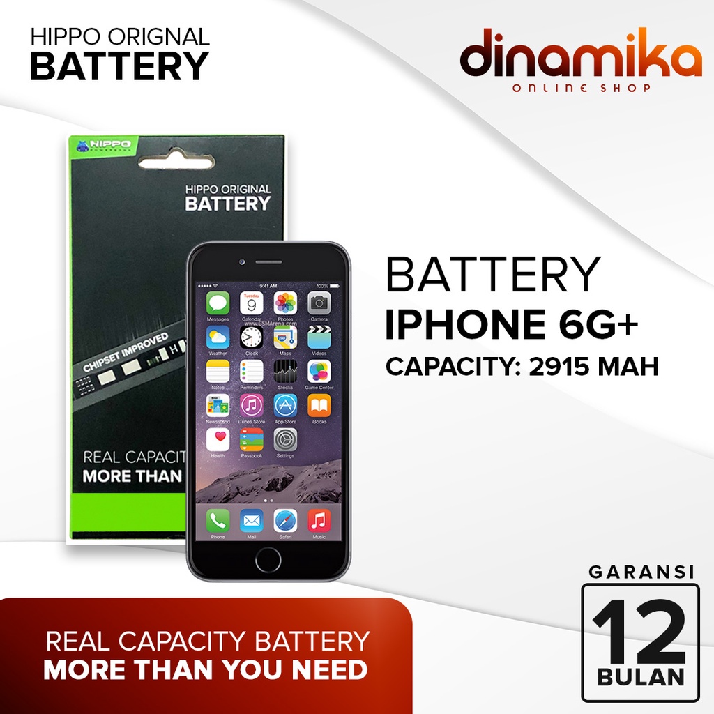 Hippo Baterai Battery Ori iPhone 6 Plus 2915 mAh