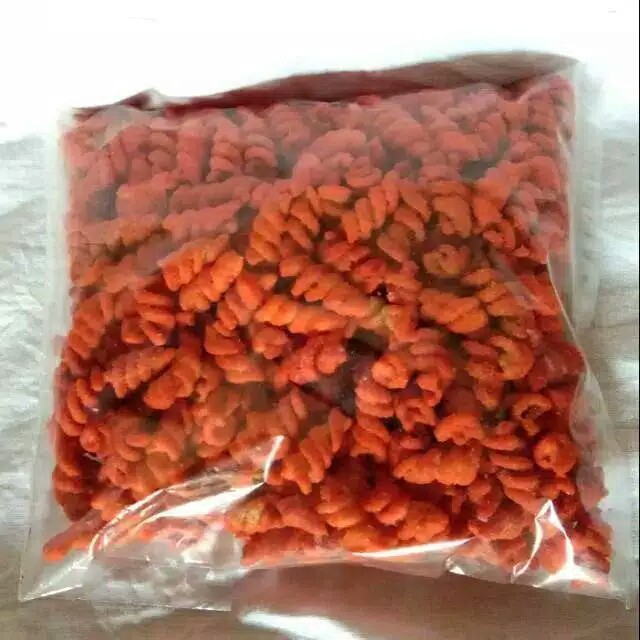 

Makaroni Spiral Manis Pedas - 1 kg / Renyah