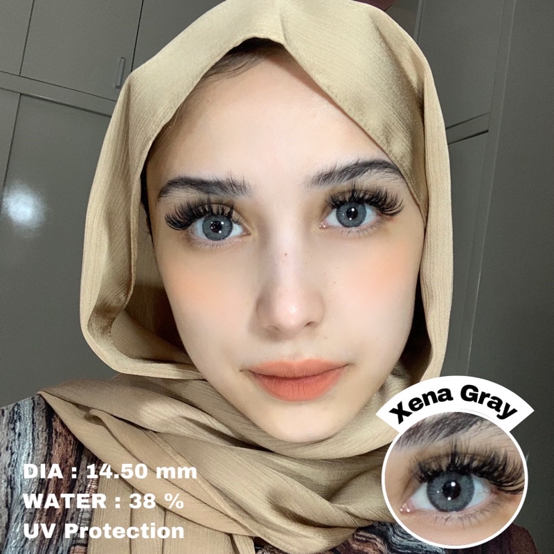 EYEMAZING Softlens - XENA Gray / Grey / Abu Normal Minus Beda Minus