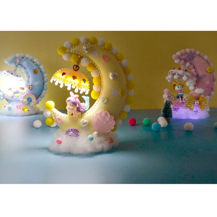 J3 - DIY Globe kotak musik lampu malam Cressent Mainan kerajinan tangan