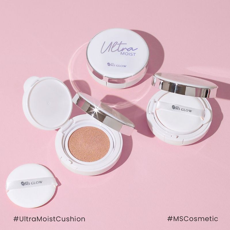 Bedak Ultra Moist Ms Glow Original Cushion Ms Glow Asli Bedak Cover Wajah