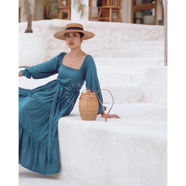 Amelie Long Dress Hijab Friendly Rayon Basic Northeast Bali