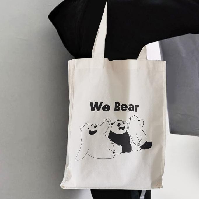 Diskon Tas Belanja / Eco Bag / Tote Bag Blacu / Tas Kain - Beruang Bergaransi