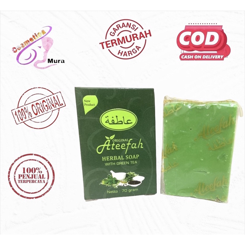 ATEEFAH [ BPOM ]ORIGINAL GARANSI - NALPAMARA SOAP ATEEFAH / SABUN ARAB NALPAMARA - Sabun arab ateefah nalpamara original hijau