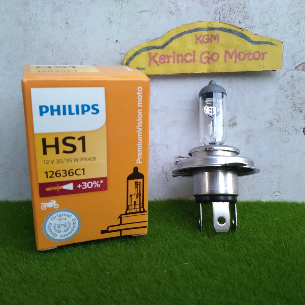 BOHLAM LAMPU MOTOR VIXION HALOGEN PHILIPS HS1 12V 35/35W 12636