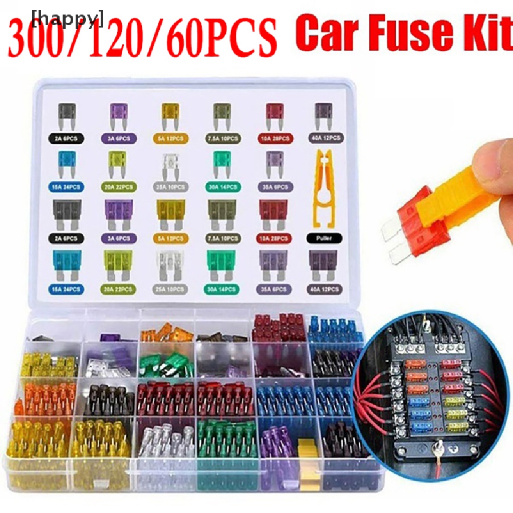 Ha 300 / 120 / 60pcs Kit Blade Fuse Untuk Mobil / Truk