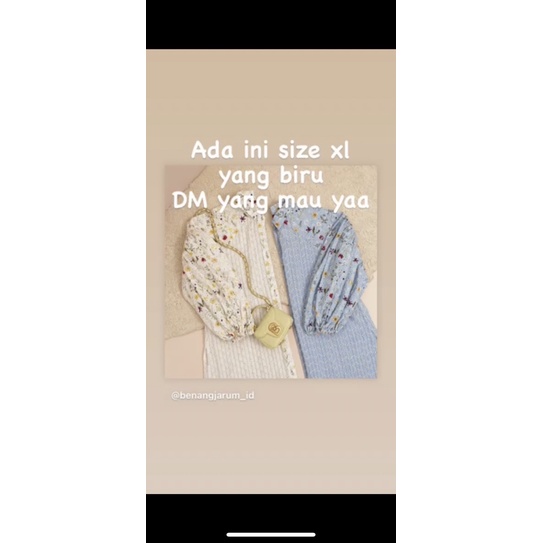 Benang Jarum Marsha shirt Blue size XL