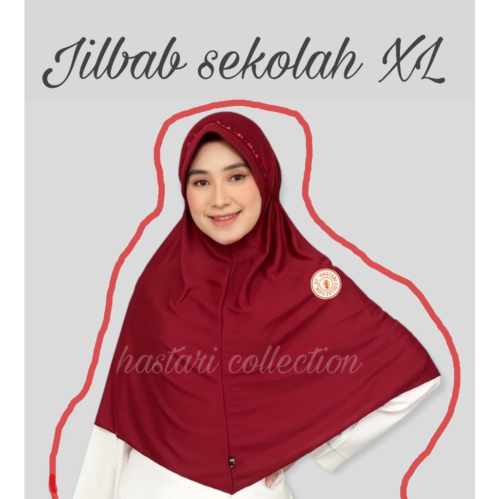 JILBAB SEKOLAH Kerudung SERUT  Size XL