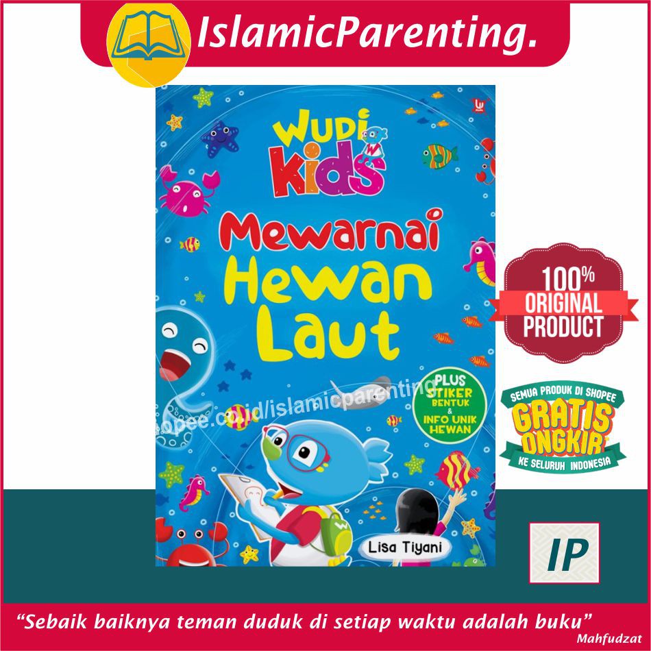 BUKU WUDI KIDS MEWARNAI HEWAN LAUT LISA TIYANI