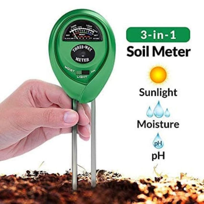 Soil meter 3 in 1 Moisture Tester , Moisture, Light - pH Meter Tanah