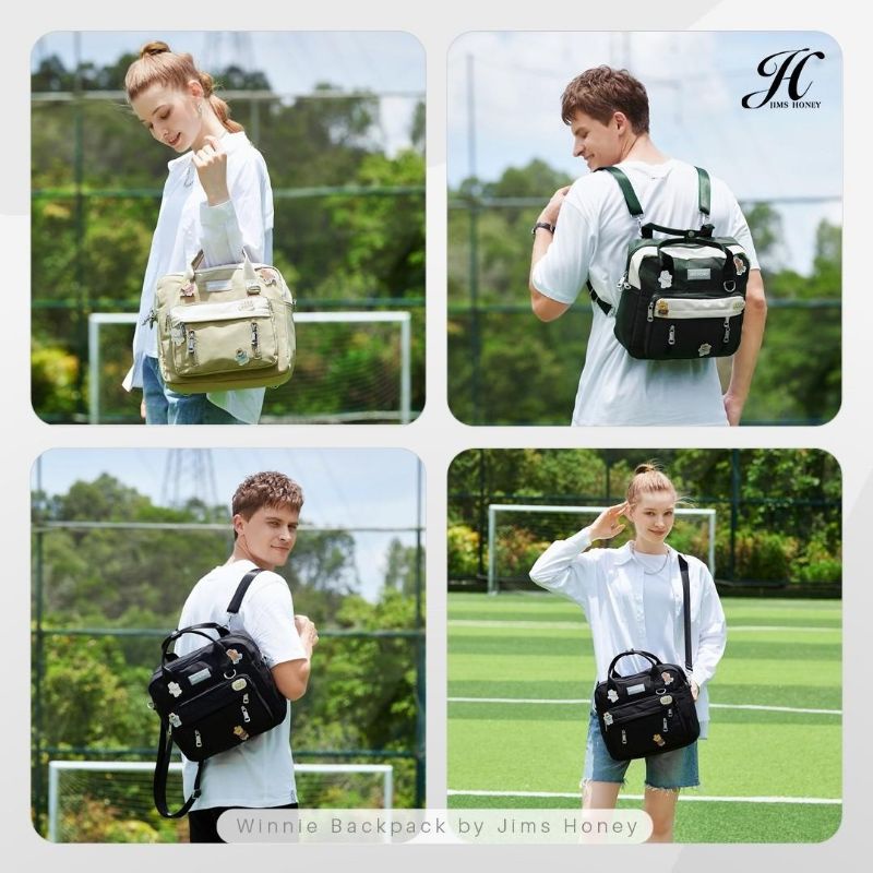 WINNIE BACKPACK JIMS HONEY ORI TAS LAPTOP RANSEL WANITA PRIA UNISEX IMPOR FASHION CEWEK KOREA MURAH