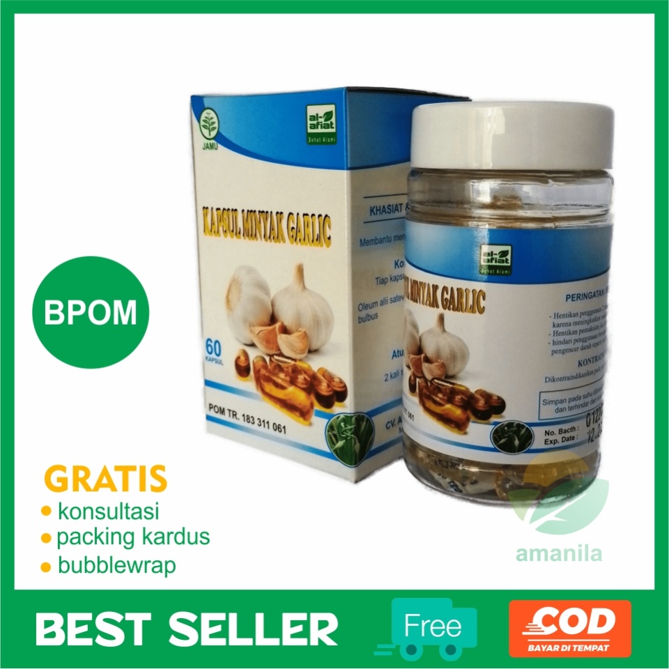 KAPSUL MINYAK GARLIC / KAPSUL MINYAK BAWANG PUTIH 60 KAPSUL