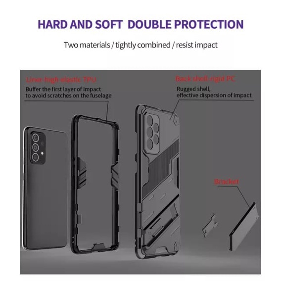 SAMSUNG A33 5G / A53 5G / A73 5G COVER SOFTCASE SOFT CASE STANDING BIBER CASING STAND - A33 5G