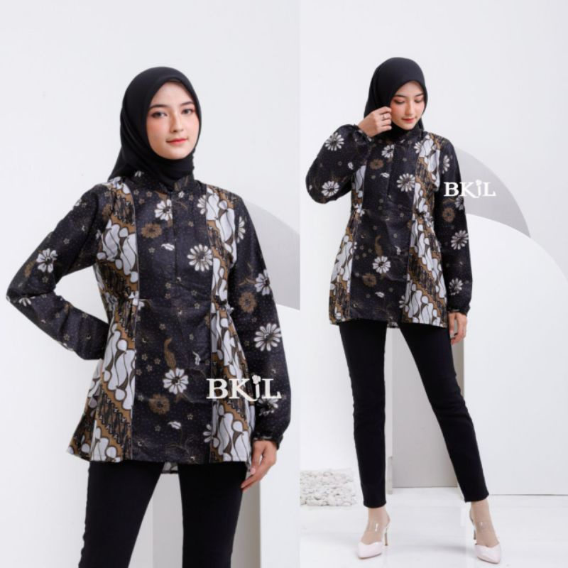 BLOUSE ATASAN BATIK WANITA SERAGAM KERJA KANTOR BATIK HALUS ORIGINAL