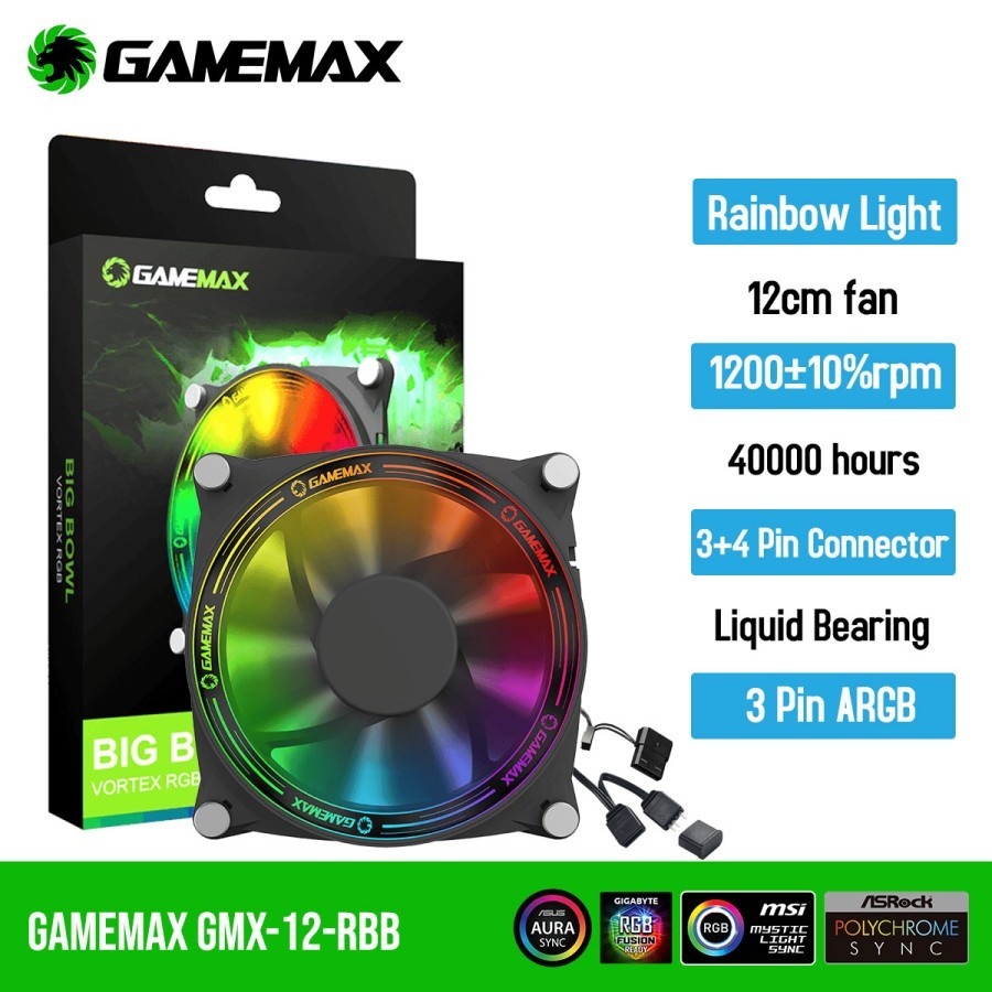 Gamemax Fan Casing Gamemax Dual Ring ARGB Big Bowl GMX-12-RBB