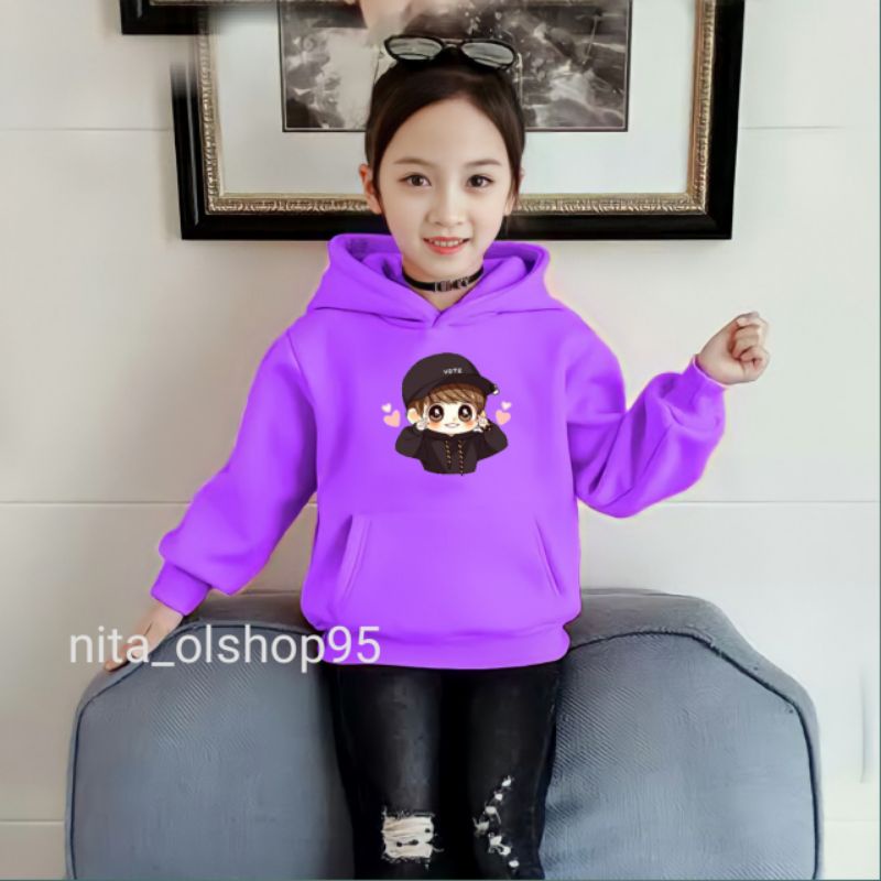 sweater anak lucu, sweater anak karakter BTS