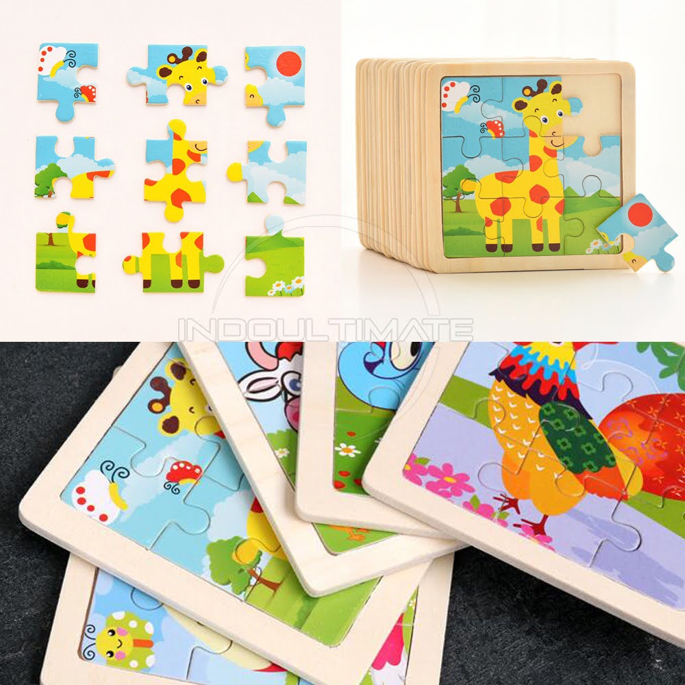 1Pcs Puzzle Kayu Mainan Edukasi Anak Mainan Edukatif Anak TO-A15 Mainan Puzzle Kayu Gambar Hewan Puzzle Gambar Hewan Animal Puzzle Toys Mainan Anak